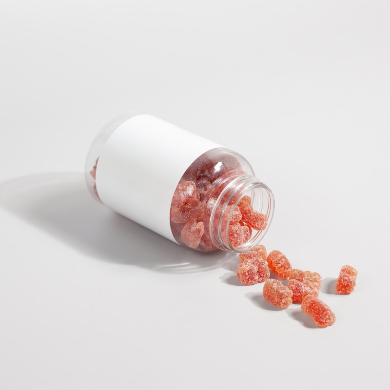 a red and white marble